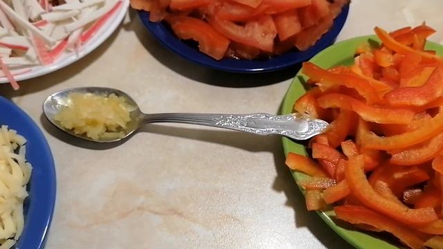 Из новогоднего меню! Обалденный салат "Красное море"!! New year menu!! I love salad "Red sea"!!