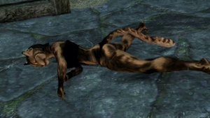 Skyrim Ryona - Khajiit Ragdoll #2