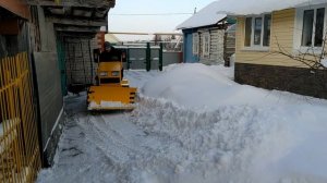 Самодельный минитрактор 4х4. Уборка снега.