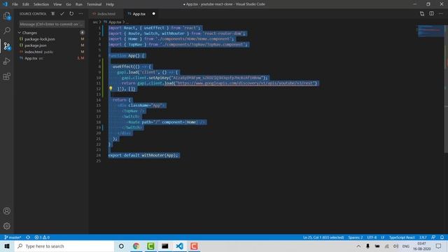 Youtube Clone in React (TypeScript) From Scratch - Integrating Youtube Data API - Part 8 смотреть онлайн