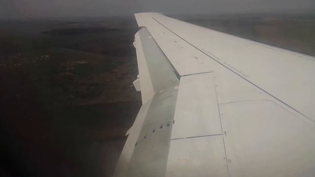 Посадка самолета SSJ-100 в аэропорту Гагарин (Саратов)_А/к Азимут