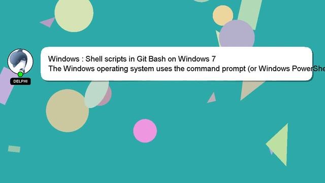 Windows : Shell scripts in Git Bash on Windows 7 смотреть онлайн