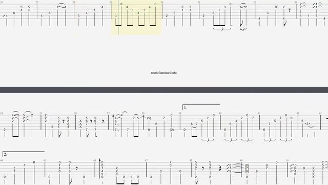 Tears In Heaven - Eric Clapton - Slow Motion Fingerstyle Guitar Tab смотреть онлайн
