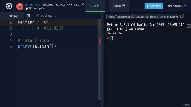 *New* Free Python Full course 2023 - String Indexes