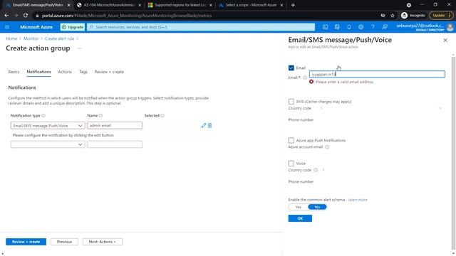 AZ-104 Hands-On Lab 11: Task 6: Review Azure Monitoring Functionality