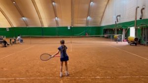 Большой теннис дети Зеленый мяч Кувшинова Елена 7 лет Победительница турнира Интересные розыгрыши