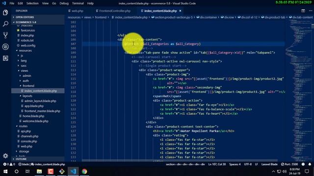 Laravel Ecommerce Bangla Tutorial | showing latest product and showing category product Part-12
