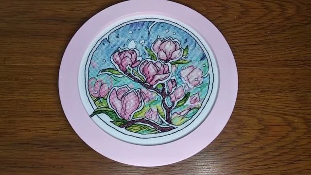 7.Вышиваю. Оформление круглой вышивки в раму. Продолжаю вышивать осенний квакер от Rosewood Manor.