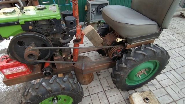 МИНИТРАКТОР из МОТОБЛОКА , # 2, изготовление рамы . смотреть онлайн