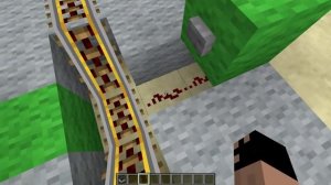 Автоматическая ж/д развилка Minecraft