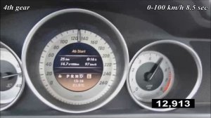 Mercedes-Benz C 180 BlueEFFICIENCY W204 Turbo 156 Hp 0-200 km/h acceleration/разгон