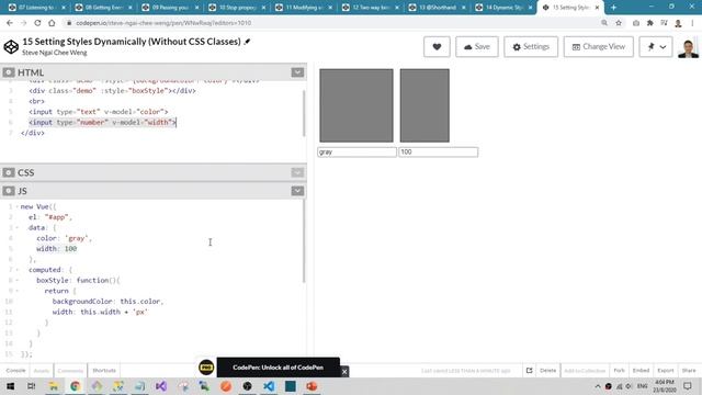 15 Setting Styles Dynamically Without CSS Classes смотреть онлайн