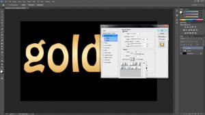 Photoshop CS6 Golden sparkle Text