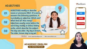 Parts of speech | English grammar parts of speech | by Yashika Ma'am | Swiflearn