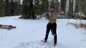 135 - Kettlebell high transition around the leg front squat