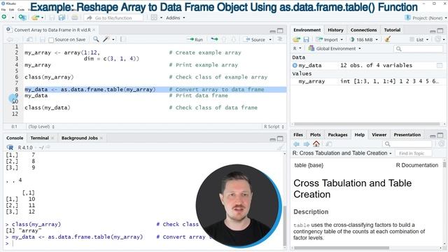 Convert Array to Data Frame in R (Example) | Reshape, Transform Class | as.data.frame.table Functio