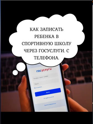 Как записать в спортивную школу ребенка через госуслуги, с телефона.