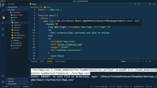 How create a React app and clean up the folders смотреть онлайн