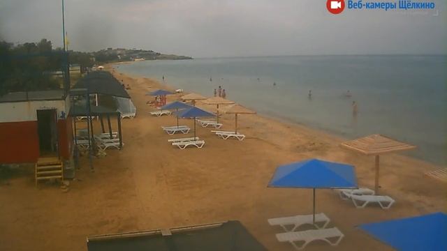 Пляж в Щёлкино, 22.08.2016 - time-lapse с камеры 1 смотреть онлайн