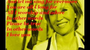 Agnetha Faltskog - Fly Me To The Moon (with lyrics)