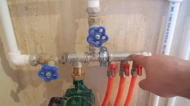 ВОДЯНОЙ теплый ПОЛ своими руками, КОЛЛЕКТОР для ТЕПЛОГО ПОЛА #МонтажТеплогоПола #СмесительныйУзел