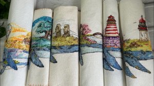 #209 "Кит.Утро" и "Кит.Свет маяка" От Н. Маштаковой. От начала до готовых работ. Вся коллекция китов