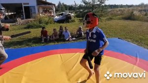 Тренировка по боевому самбо, дети, сильной стране - сильные защитники, детский лагерь, лето