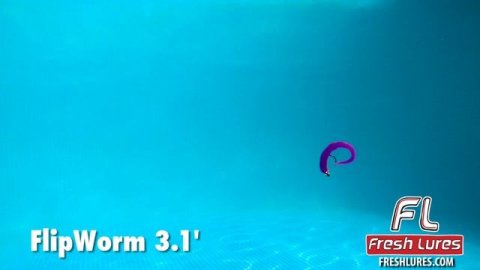 Форелевые приманки Fresh Lures / FL / FreshLures - FlipWorm: игра в воде.