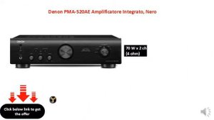 Denon PMA-520AE Amplificatore Integrato, Nero
