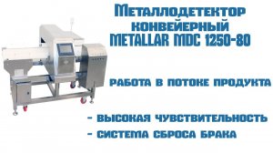 Металлодетектор конвейерный METALLAR MDC-1250. Интеграция в кондитерскую производственную линию.