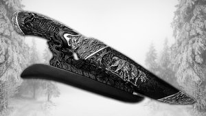 Авторский нож Стая в чаще. Мастерская  СЛОН & Ко.