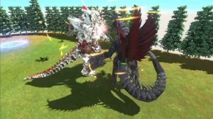 Evolution Of Godzilla VS Random Evolution Of T-Rex - Animal Revolt Battle Simulator