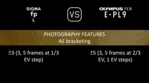 Sigma fp L vs. Olympus PEN E-PL9: A Comparison of Specifications