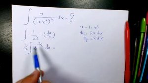 What is the Integral of x/(1+x^2)^32 substitution?