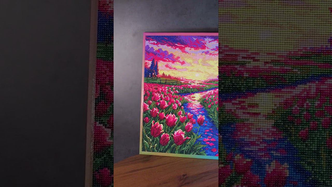 Тюльпановое поле  #алмазыйряд #алмазнаямозаика #картинастразами  #art #satisfying #diamondpainting