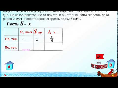 7 класс. Движение по реке. Демонстрационный вариант 2022, математика