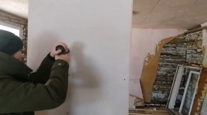 Установка листов гипсокартона.