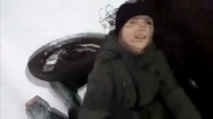 Мотоцикл Урал с приводом на коляску зимой