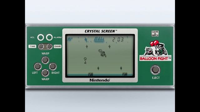 Game & Watch - Balloon Fight (Crystal Screen) (c)1986 Nintendo