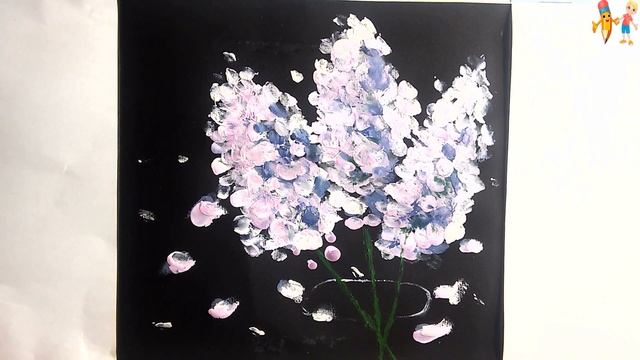 Рисуем ЦВЕТЫ СИРЕНЬ / Рисунок БУКЕТ растения для детей от 6 лет / Детская Комната РАСКРАСКИ смотреть онлайн