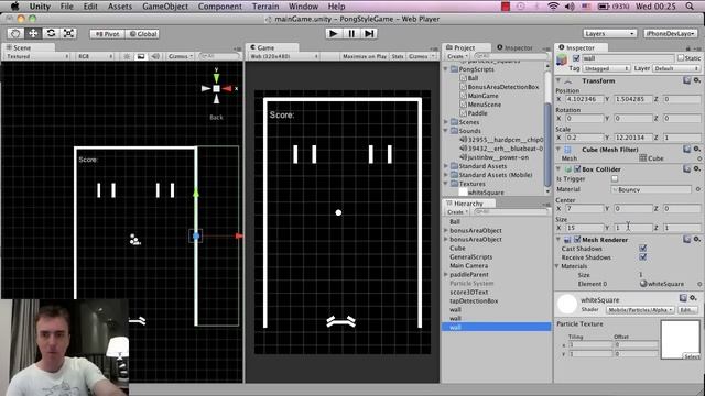 Unity tutorial (beginner) - Pong Game - adding sound, music and fixing collisions - part 9A смотреть онлайн