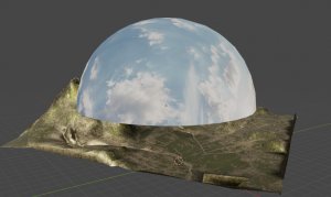 BLENDER 3.6 Купол с небом для локации в сцену