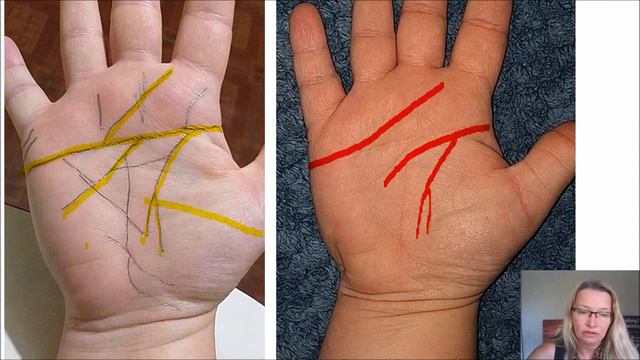 Right Hand Simian Line, Branch Lines from the Simian, Example Palm Reading смотреть онлайн
