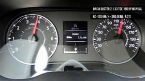0-100 km/h acceleration - Dacia Duster 2 1.33 TCe 150 HP Manual