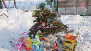 По-новогоднему украсили дворы села Корсаковки