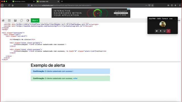 Bootstrap - Aula 4-2 - Alert смотреть онлайн