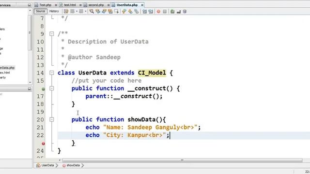 PHP Codeigniter Tutorial - 7 - How To Create Model In Codeigniter Framework - Hindi