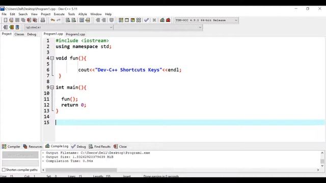 Dev C++ Shortcut Keys || C++ || C++ Tutorial || C++ Programming ||  Programming Languages