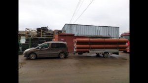 Пежо партнёр с прицепом. Рабочие моменты. Peugeot Partner Tepee trailer.