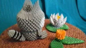 Модульное оригами,енот (краткое описание)/ Modular origami,raccoon (a brief description)  V27